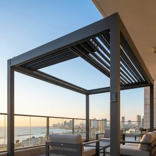 פרגולה חשמלית נפתחת באלומיניום